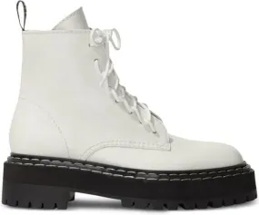 Proenza Schouler Combat leather boots White