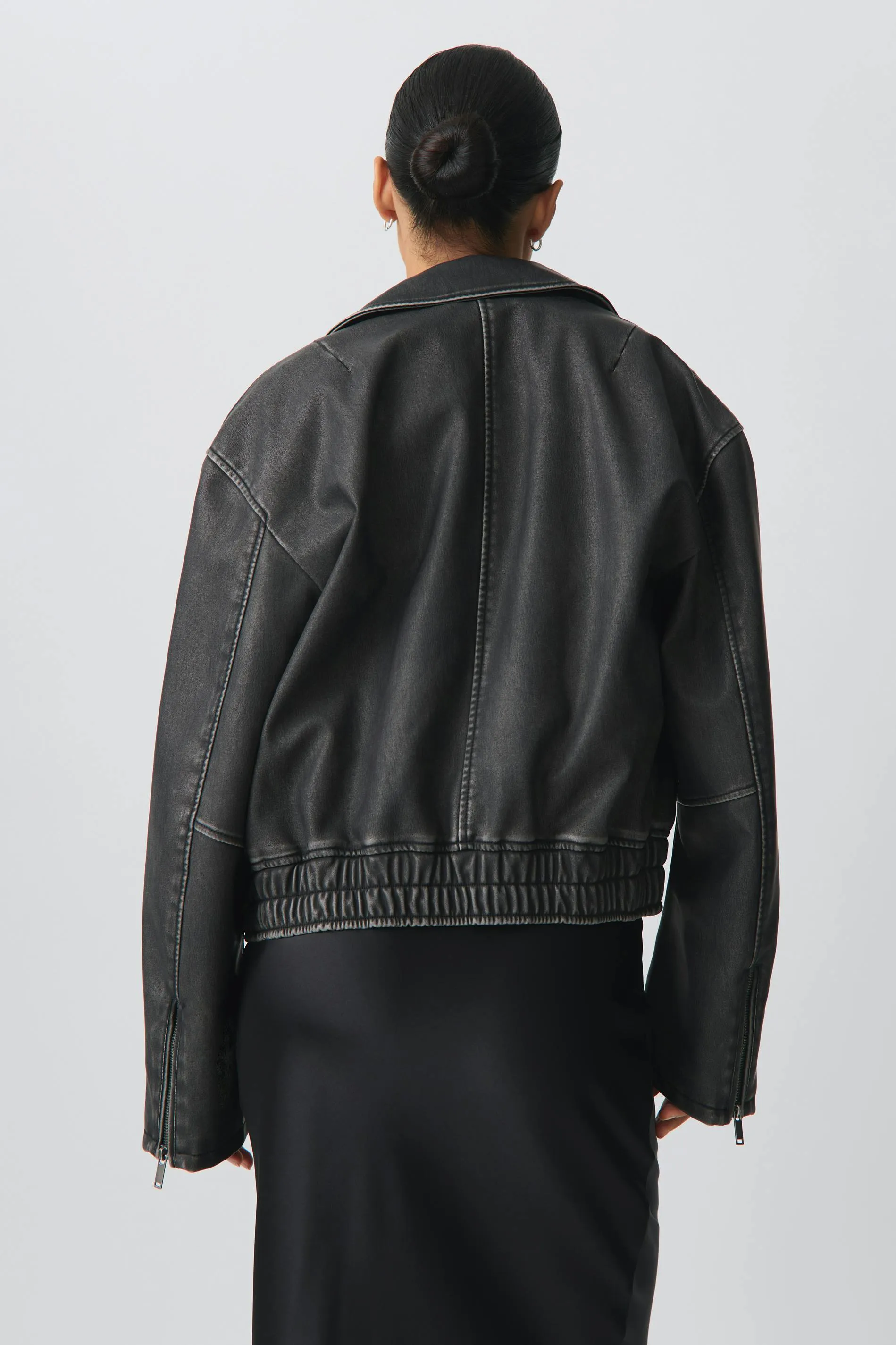 Pu bomber jacket