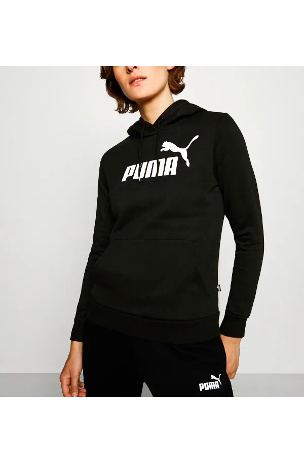 PUMA Women Essential Logo Hoodie Black