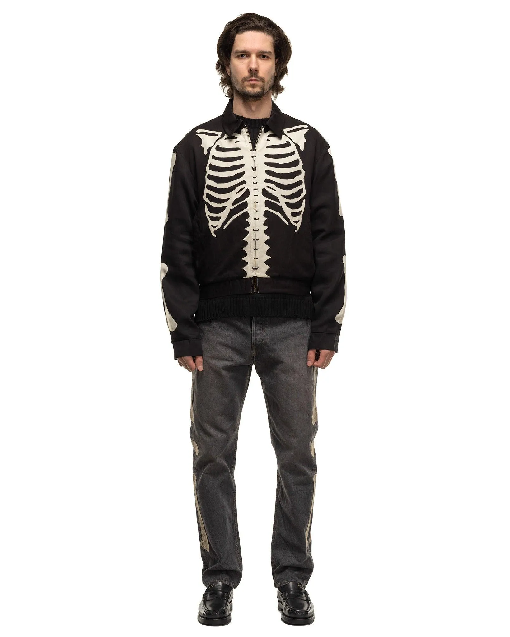 Rayon Twill BONE Drizzler Jacket Black