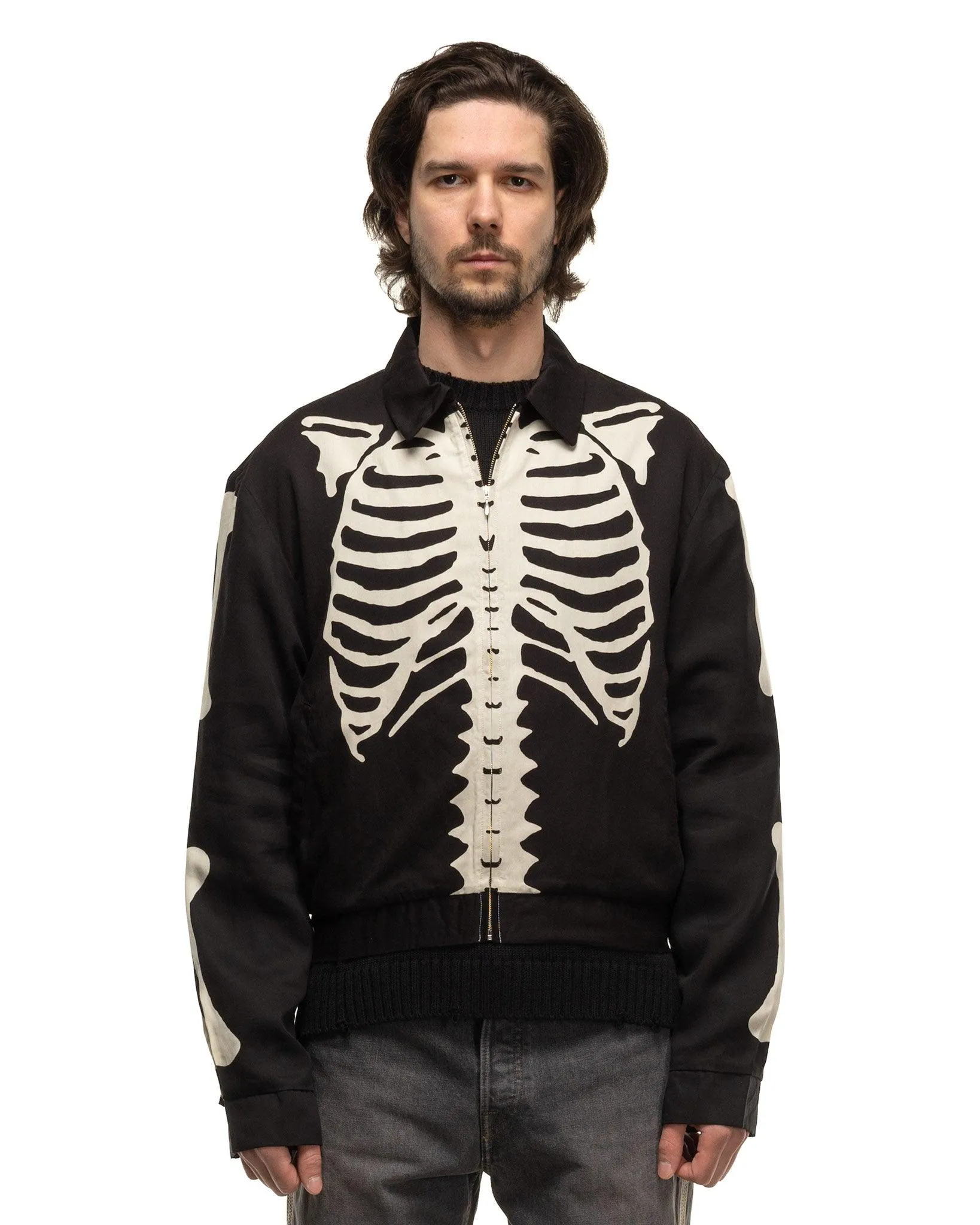 Rayon Twill BONE Drizzler Jacket Black