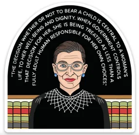 RBG Pro-Choice Quote Die Cut Sticker