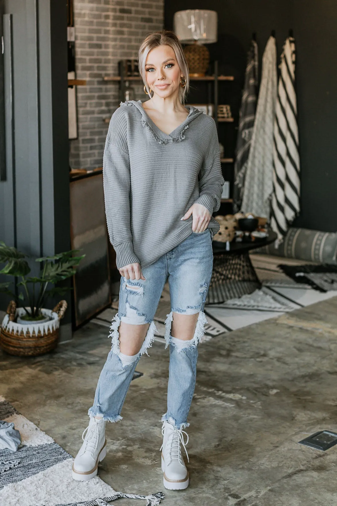 Rebekah Ribbed Knit Sweater - 4 Colors