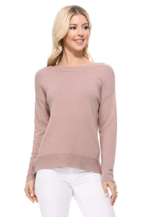 River Silky Boat Neck Sweater Top