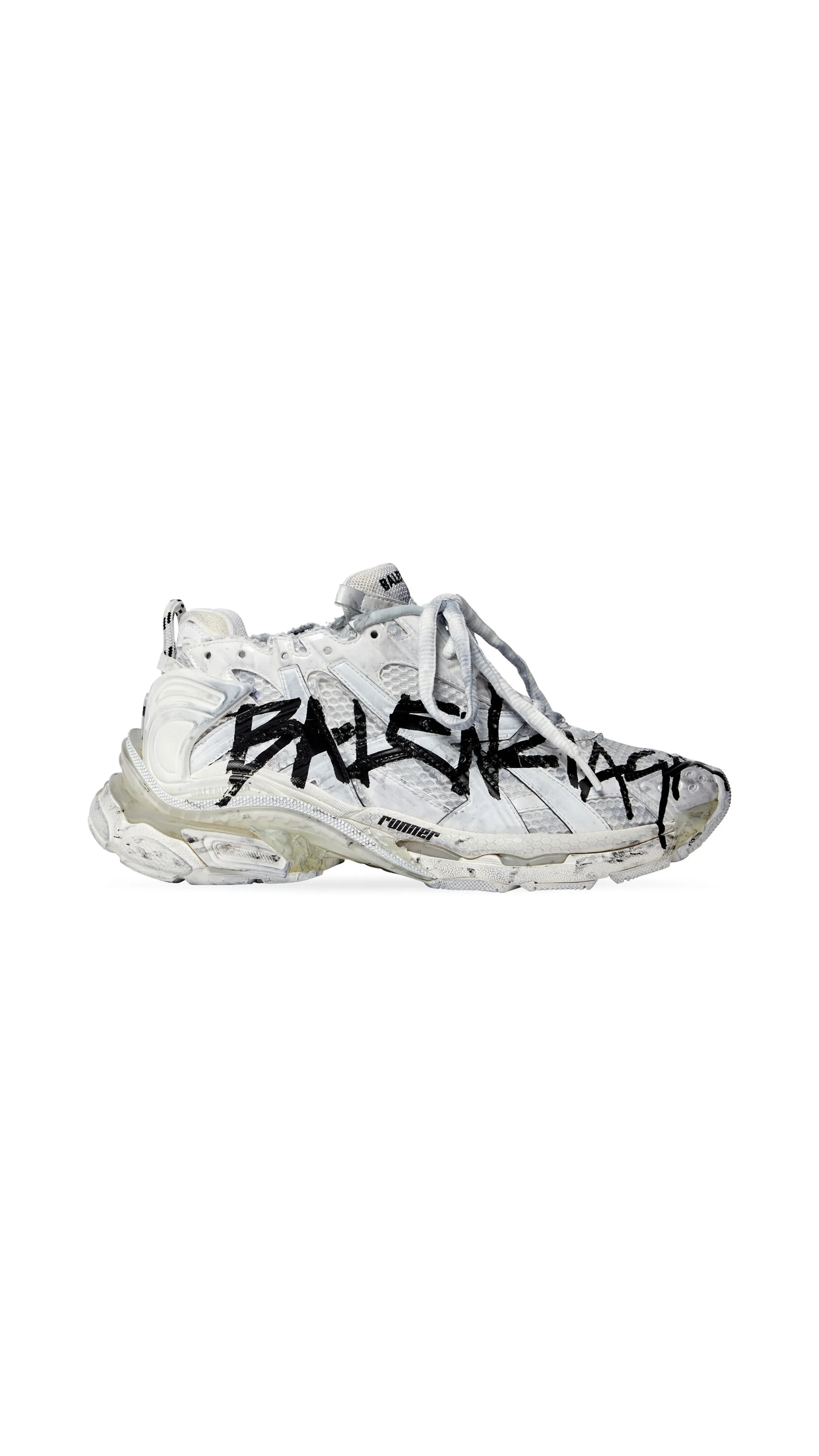 Runner Grafitti Sneaker - White/Black