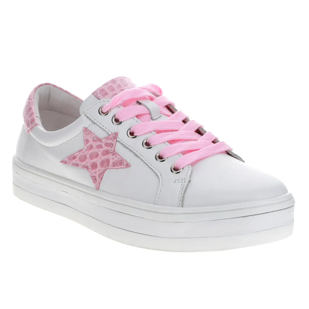 Savis - White/Pink Croc