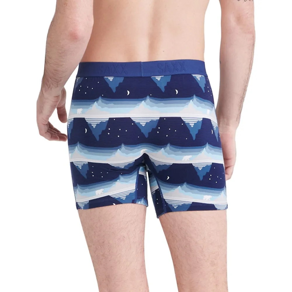 SAXX Underwear Ultra Super Go With The Floe-Print Relaxed-Fit Boxer Briefs