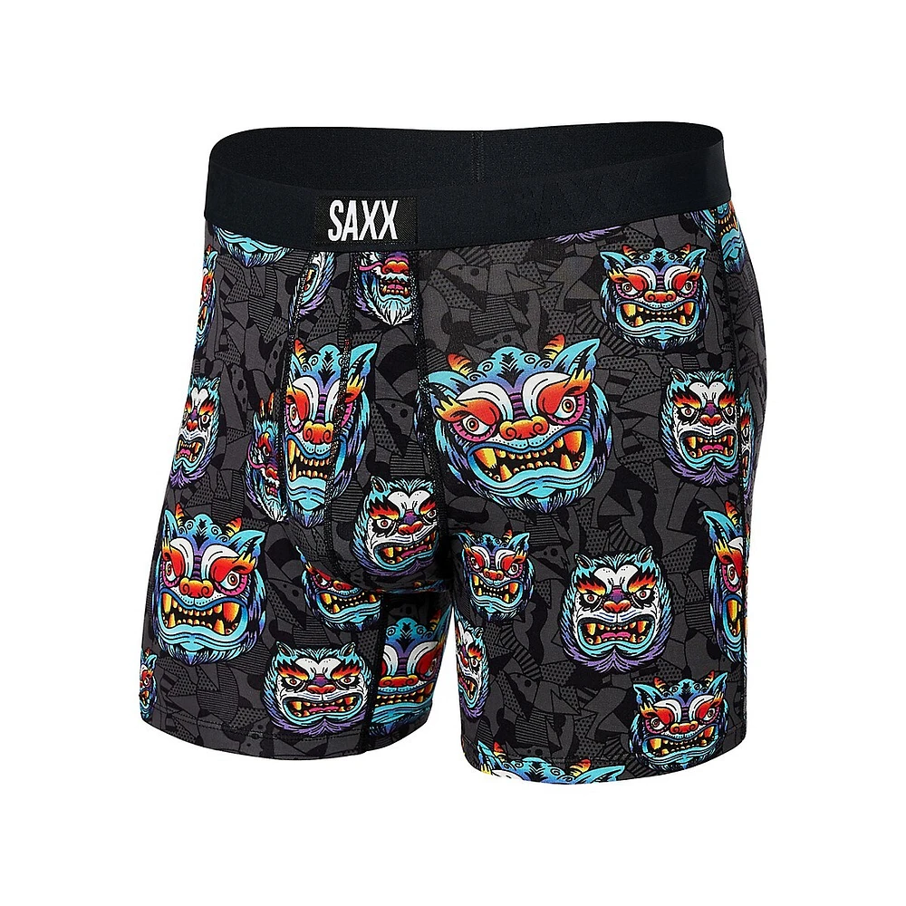 SAXX Underwear Vibe Super Soft Year of the Dragon-Print Slim-Fit Boxer Briefs