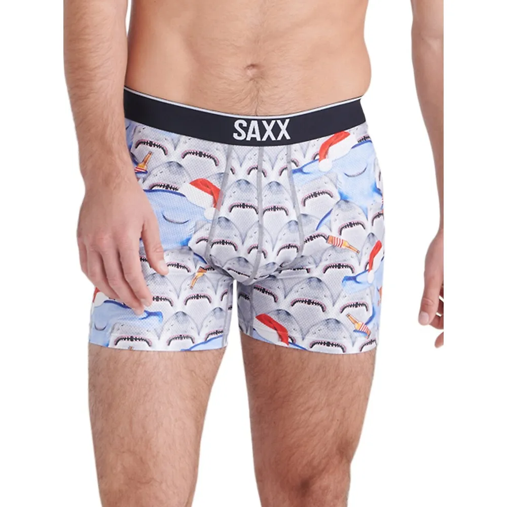 SAXX Underwear Volt Breathable Mesh Get Hammered-Print Slim-Fit Boxer Briefs