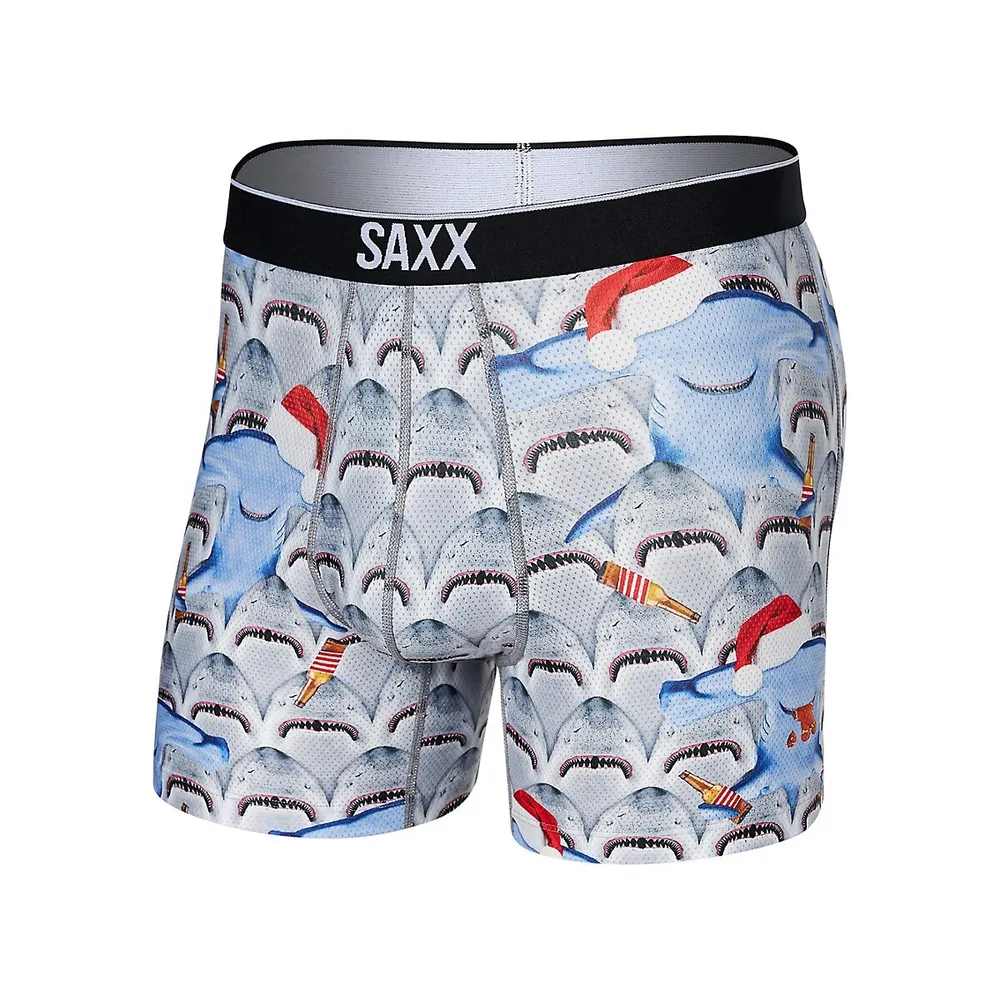 SAXX Underwear Volt Breathable Mesh Get Hammered-Print Slim-Fit Boxer Briefs