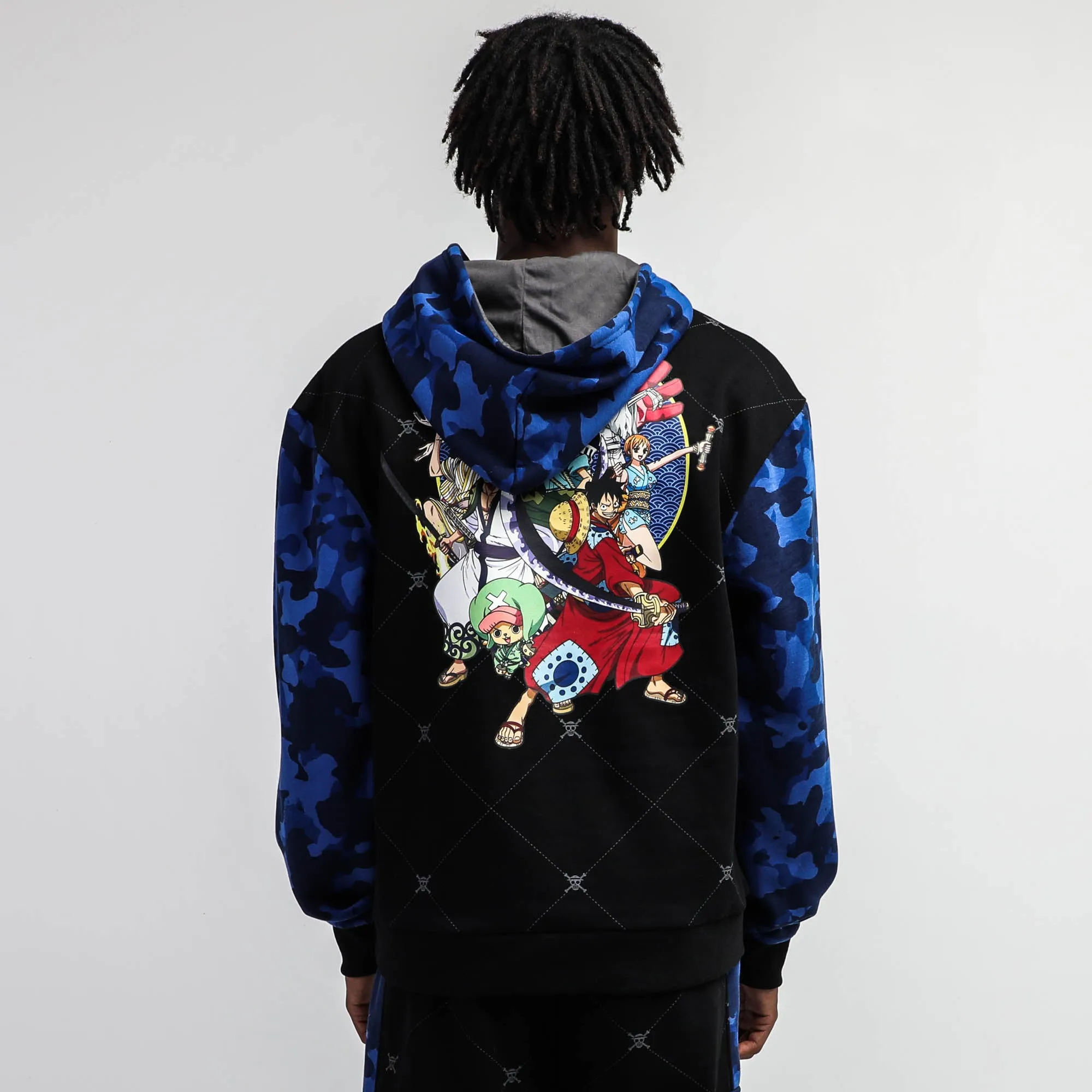 Straw Hat Crew Blue Camo Hoodie