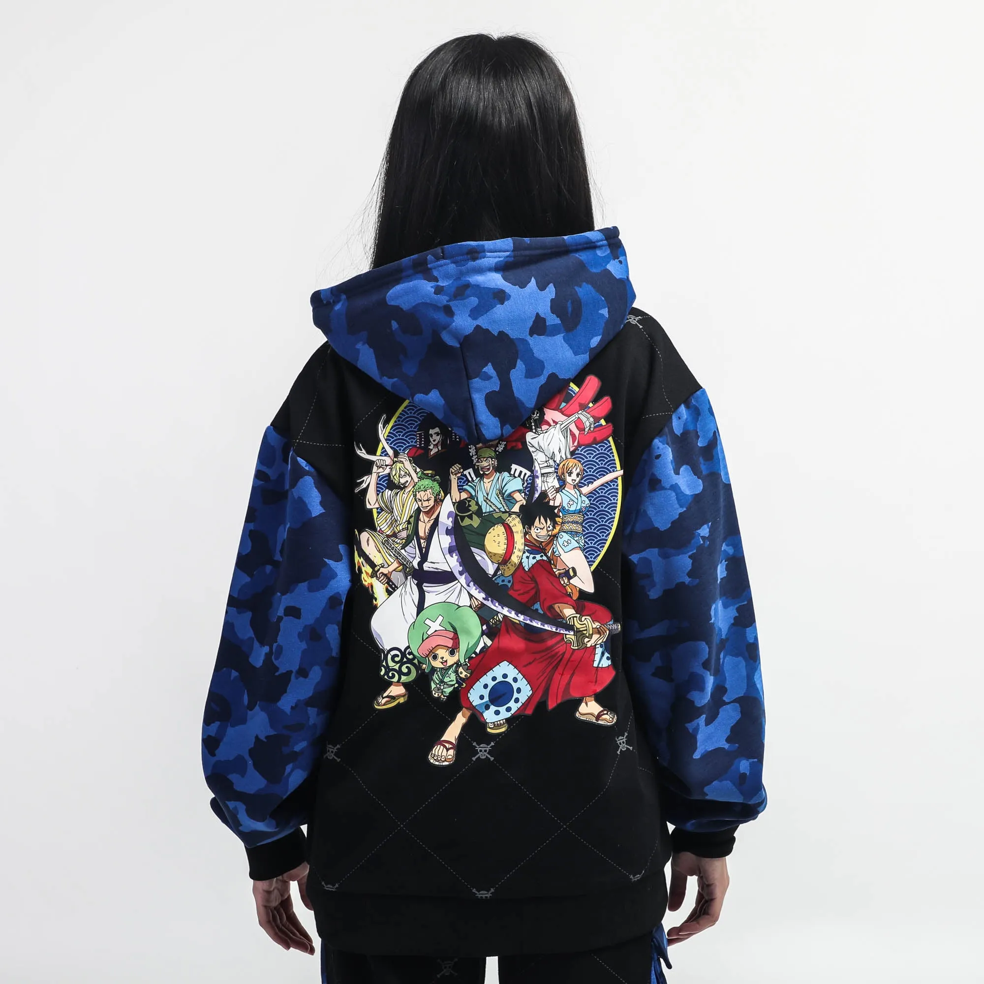 Straw Hat Crew Blue Camo Hoodie