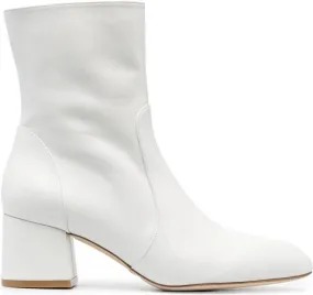 Stuart Weitzman Flareblock 60mm leather boots White