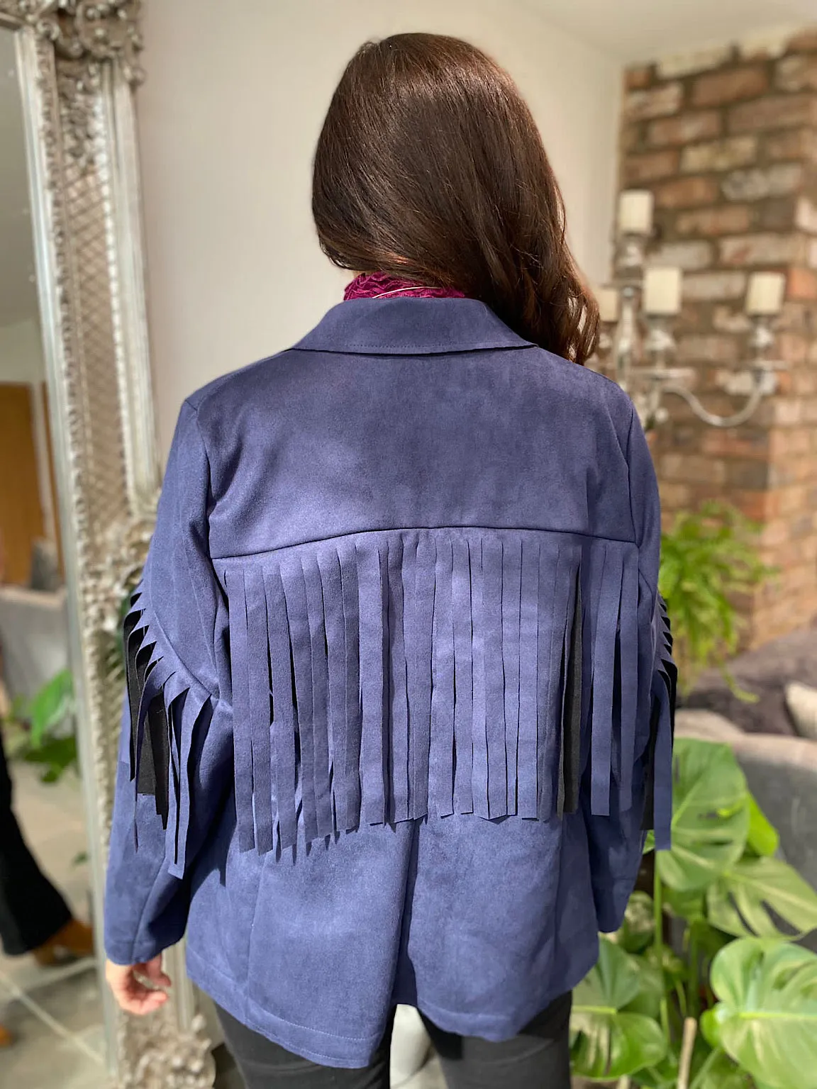 Suede Style Fringe Jacket Dakota