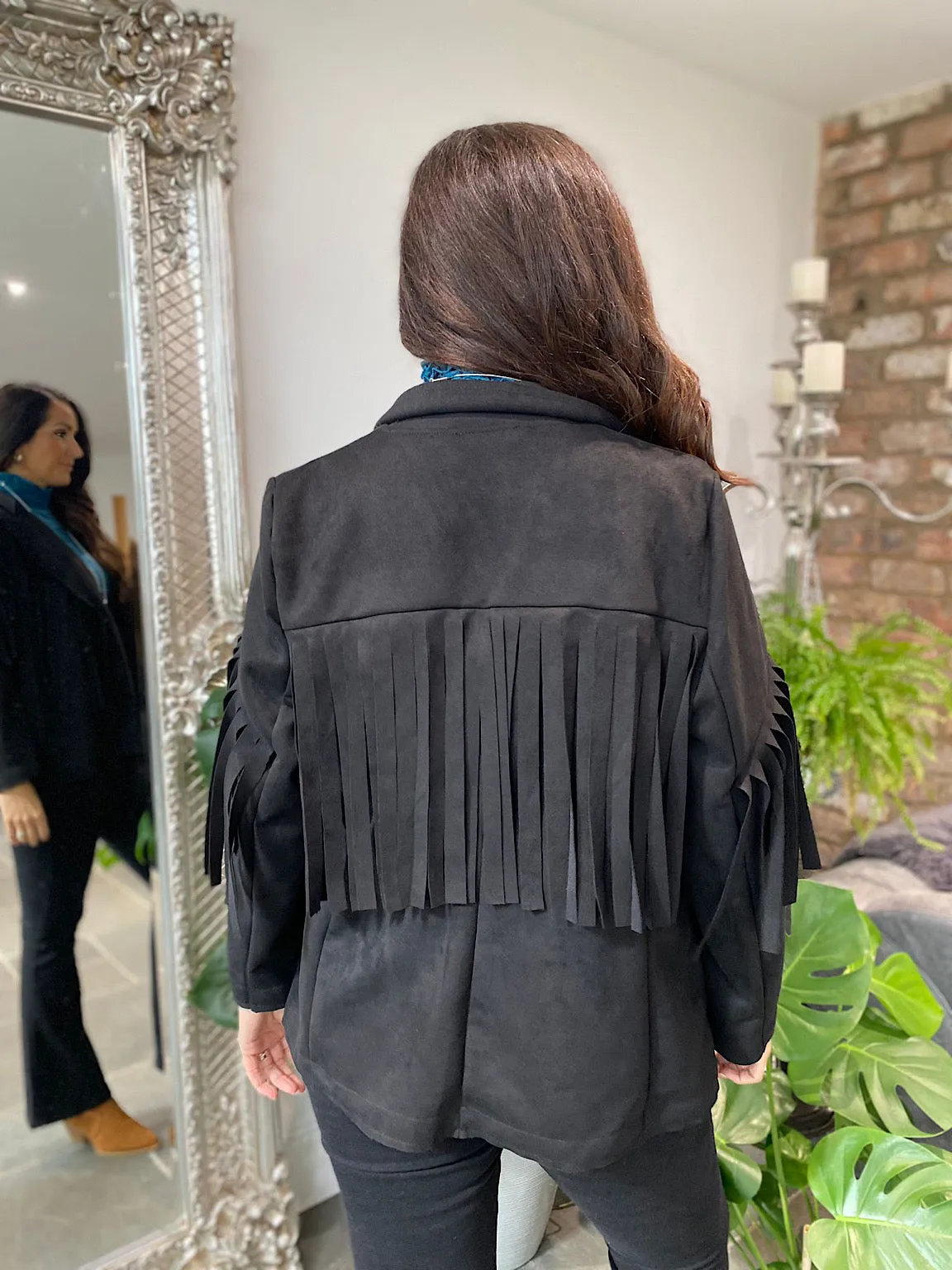 Suede Style Fringe Jacket Dakota