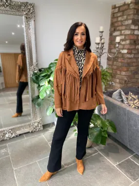 Suede Style Fringe Jacket Dakota