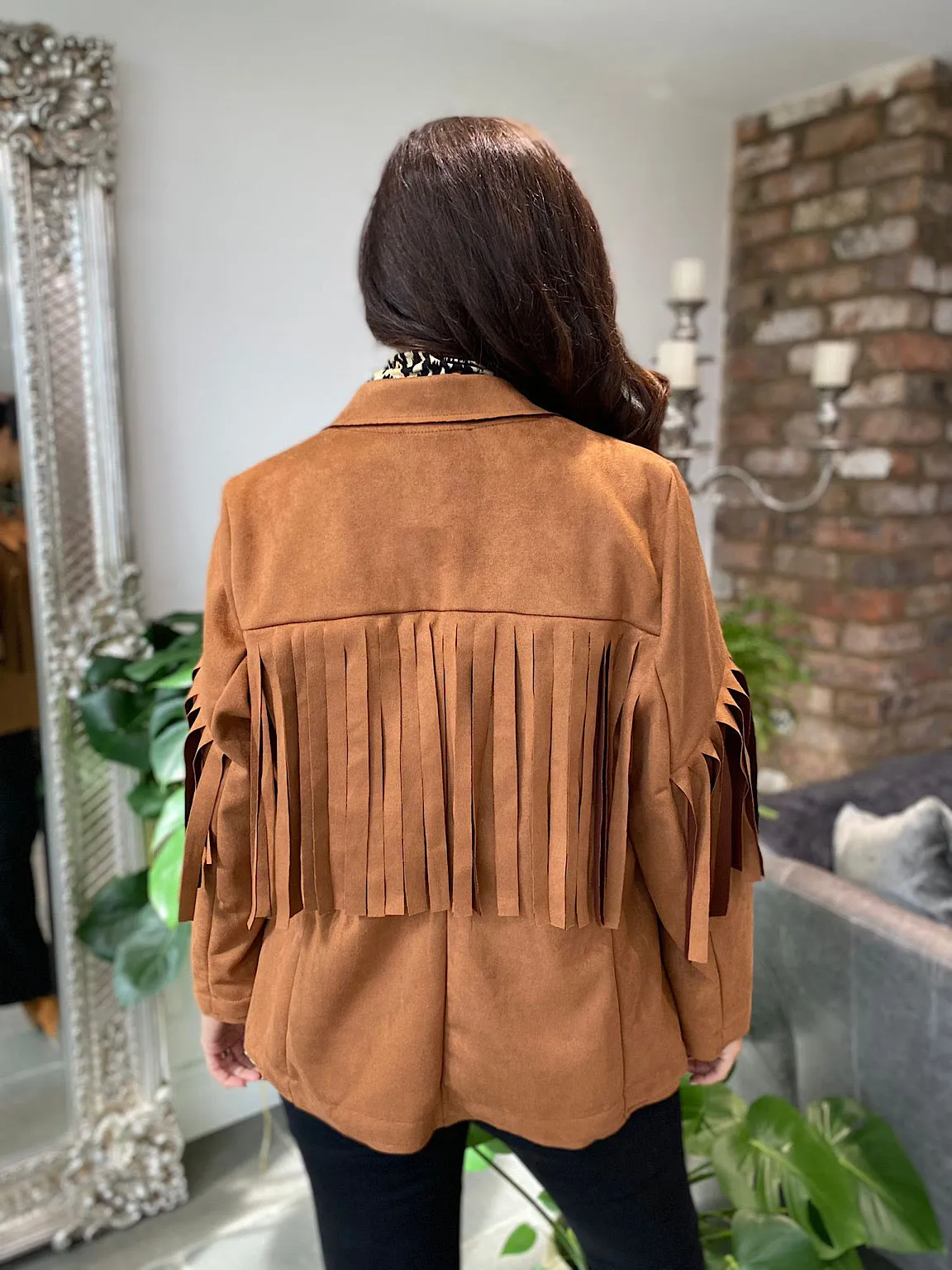 Suede Style Fringe Jacket Dakota