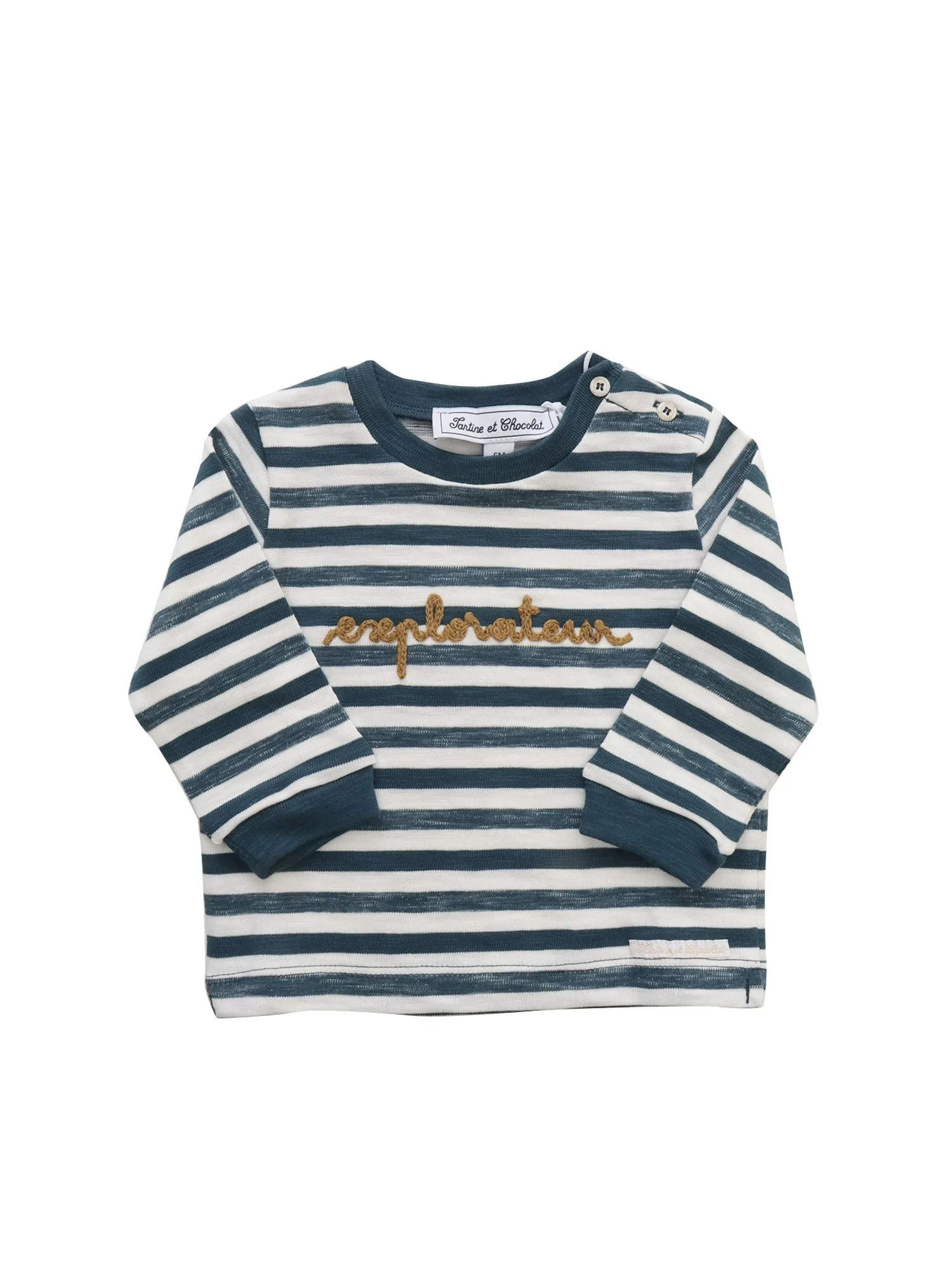 Tartine et Chocolat Striped Crewneck Sweater