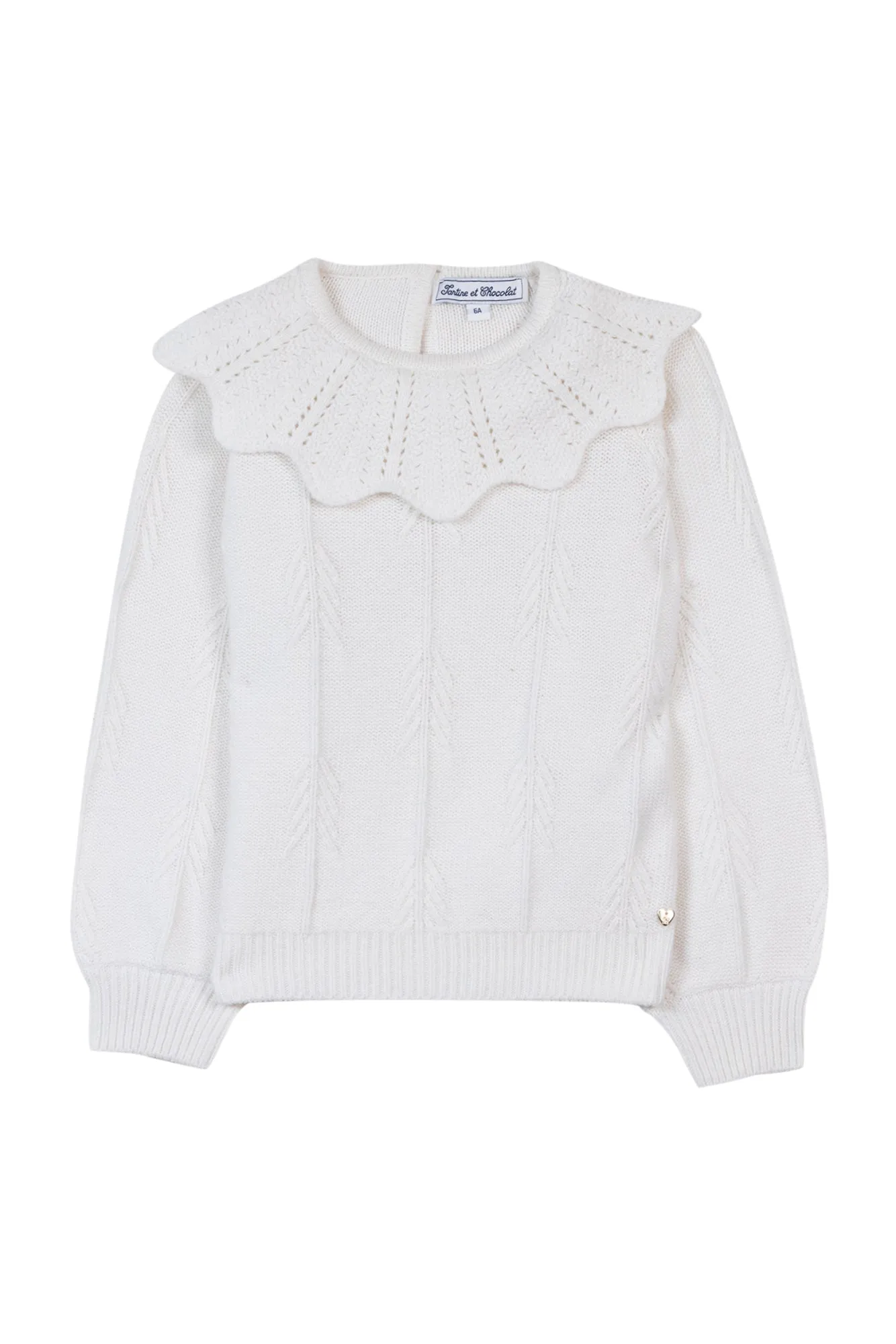 Tartine LS Knitted Fancy Collar Sweater