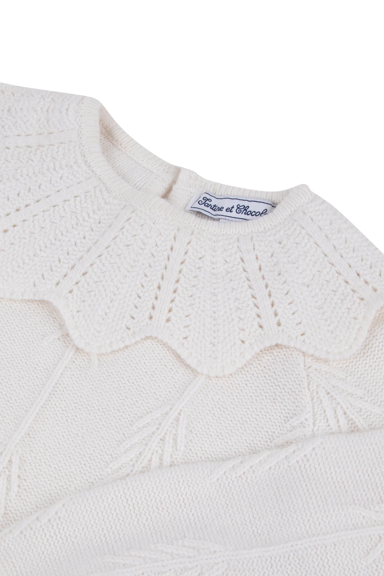 Tartine LS Knitted Fancy Collar Sweater