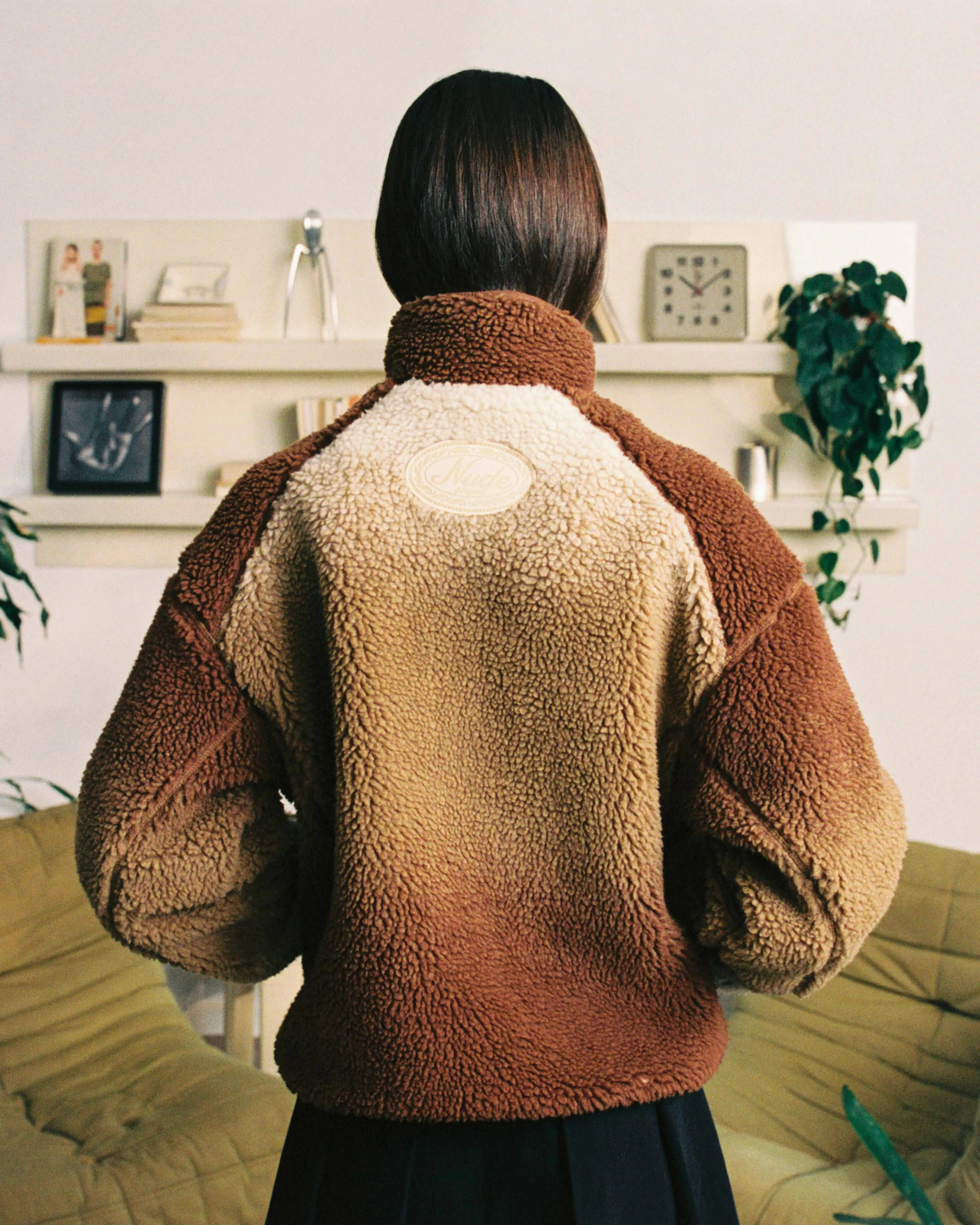 TEDDY DEGRADE JACKET SOLID BEIGE