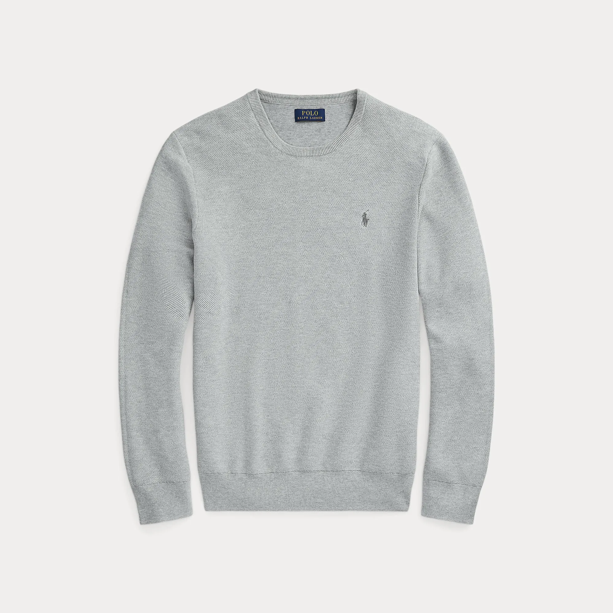 TEXTURED COTTON CREWNECK SWEATER