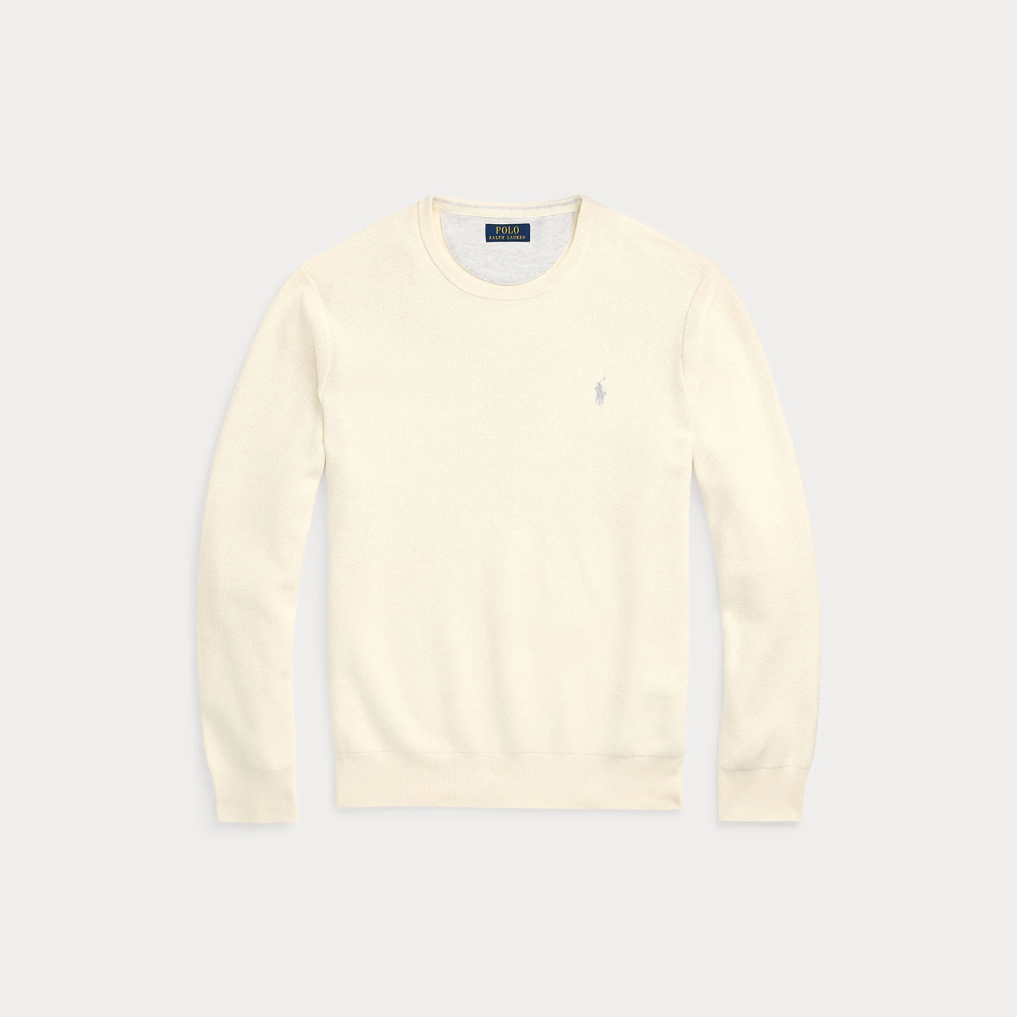 TEXTURED COTTON CREWNECK SWEATER