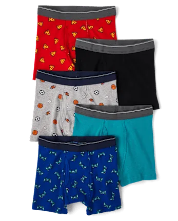 The Children's Place Boys Sport Boxer Brief Underwear 5-Pack