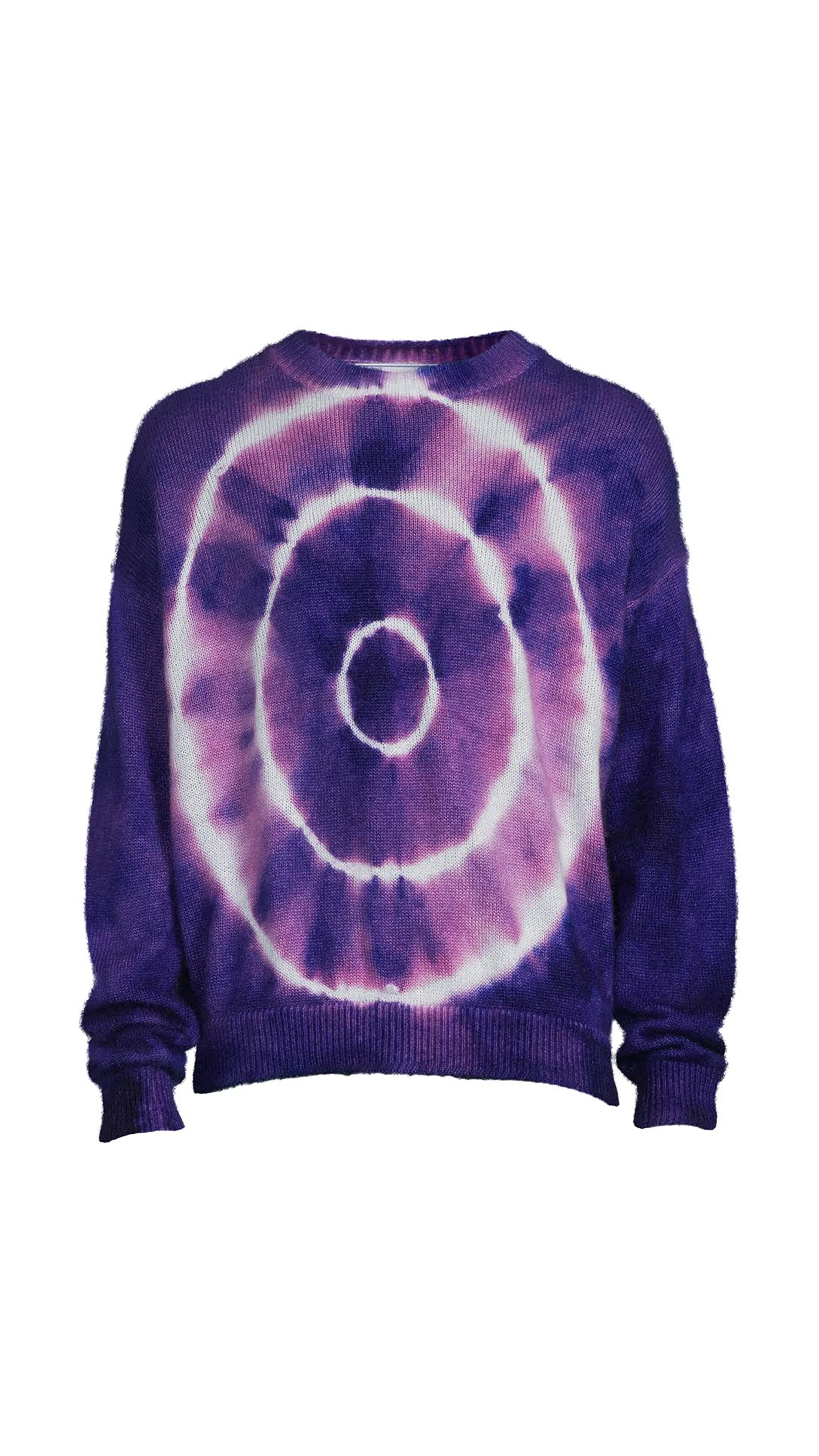 Tie Dye Mohair Skate Sweater - Purple