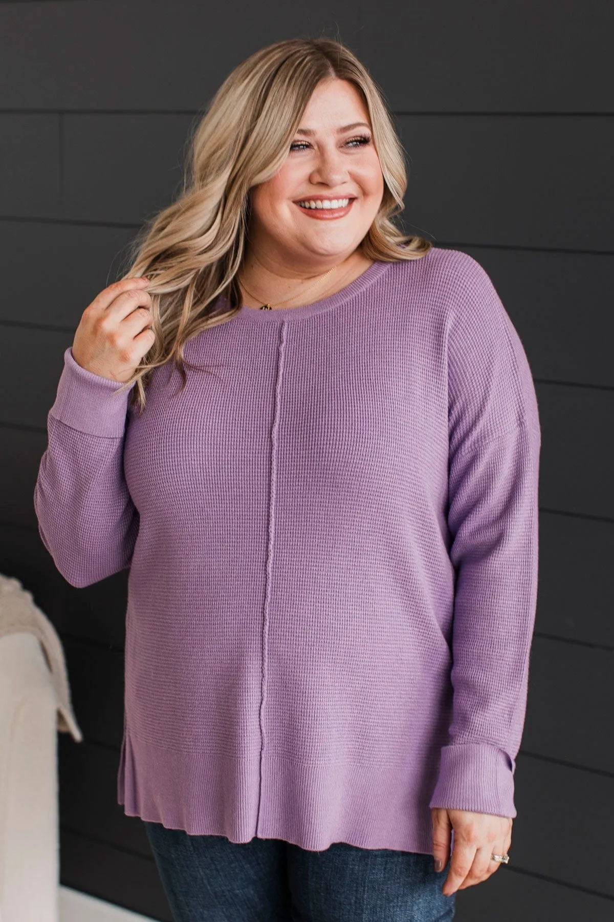 Time To Thrive Knit Sweater- Lavender