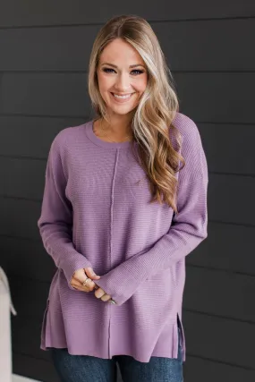 Time To Thrive Knit Sweater- Lavender