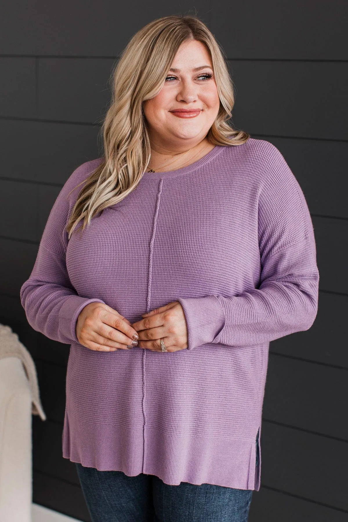 Time To Thrive Knit Sweater- Lavender