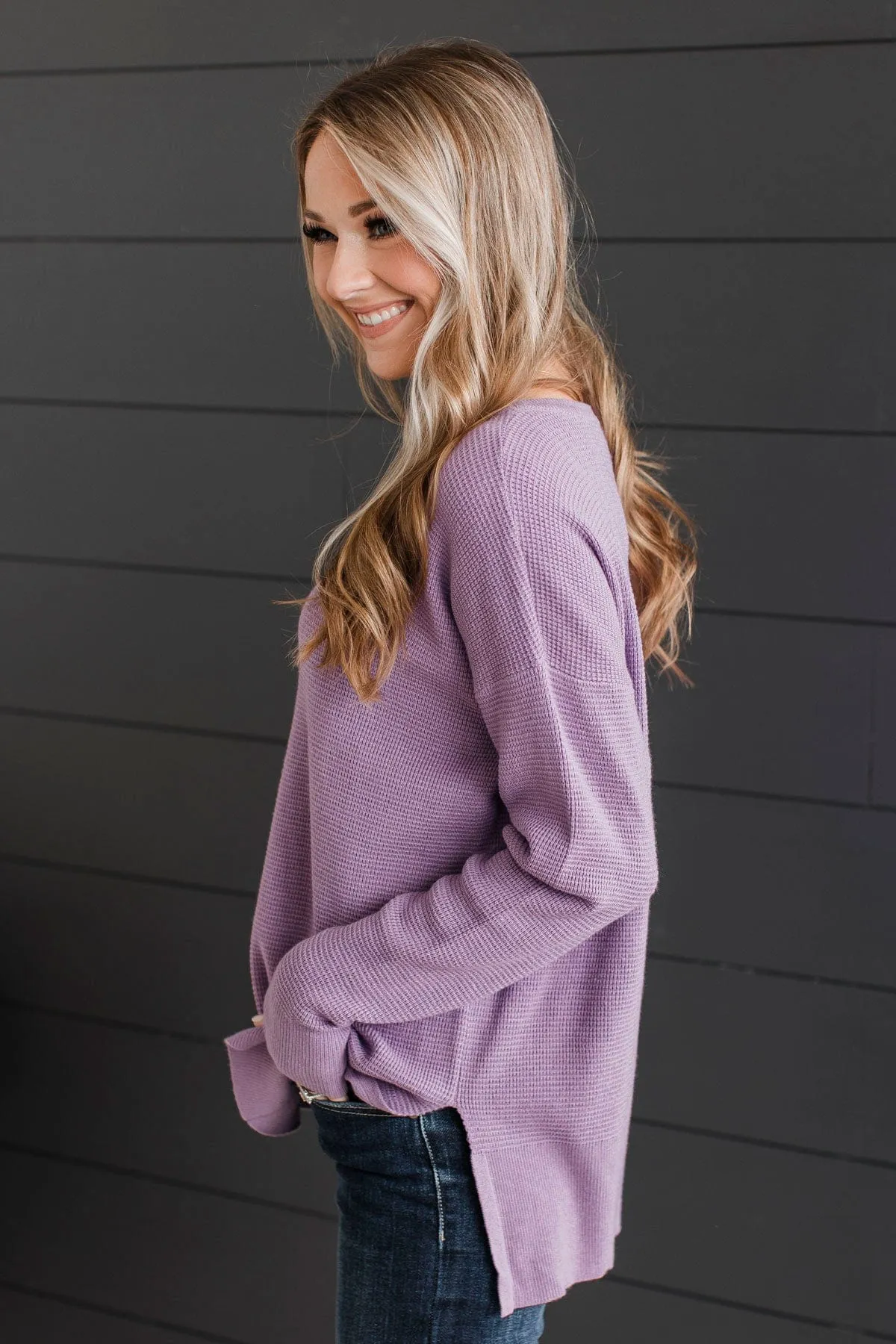 Time To Thrive Knit Sweater- Lavender