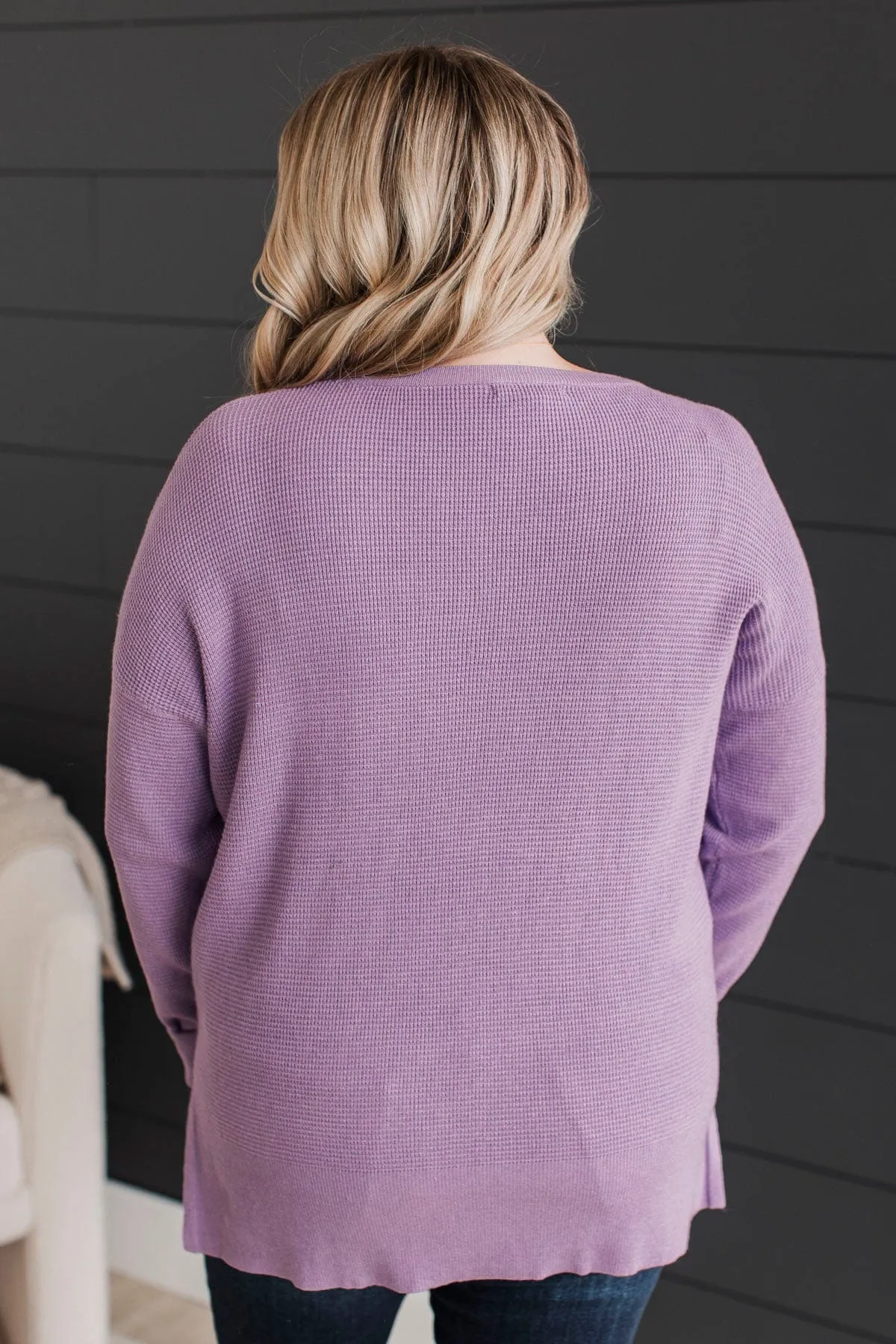 Time To Thrive Knit Sweater- Lavender