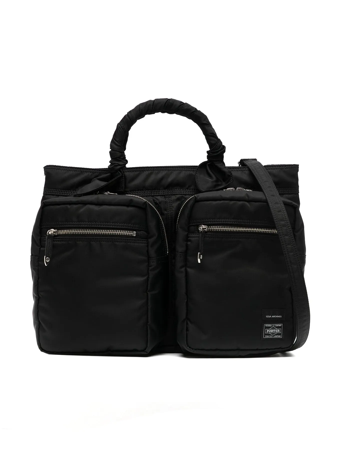 Toga X Porter Black Double Pocket Tote Bag