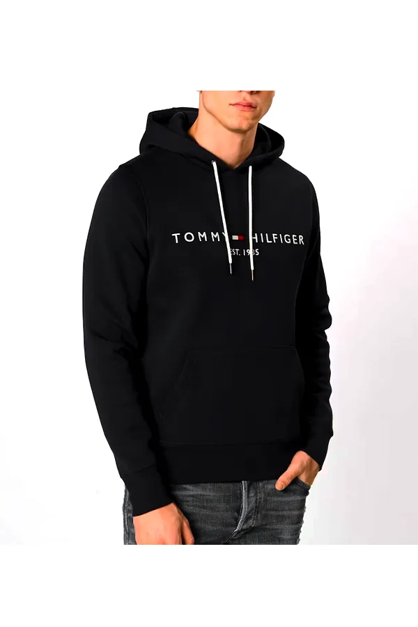 Tommy Hilfiger Essential Logo Hoodie Black