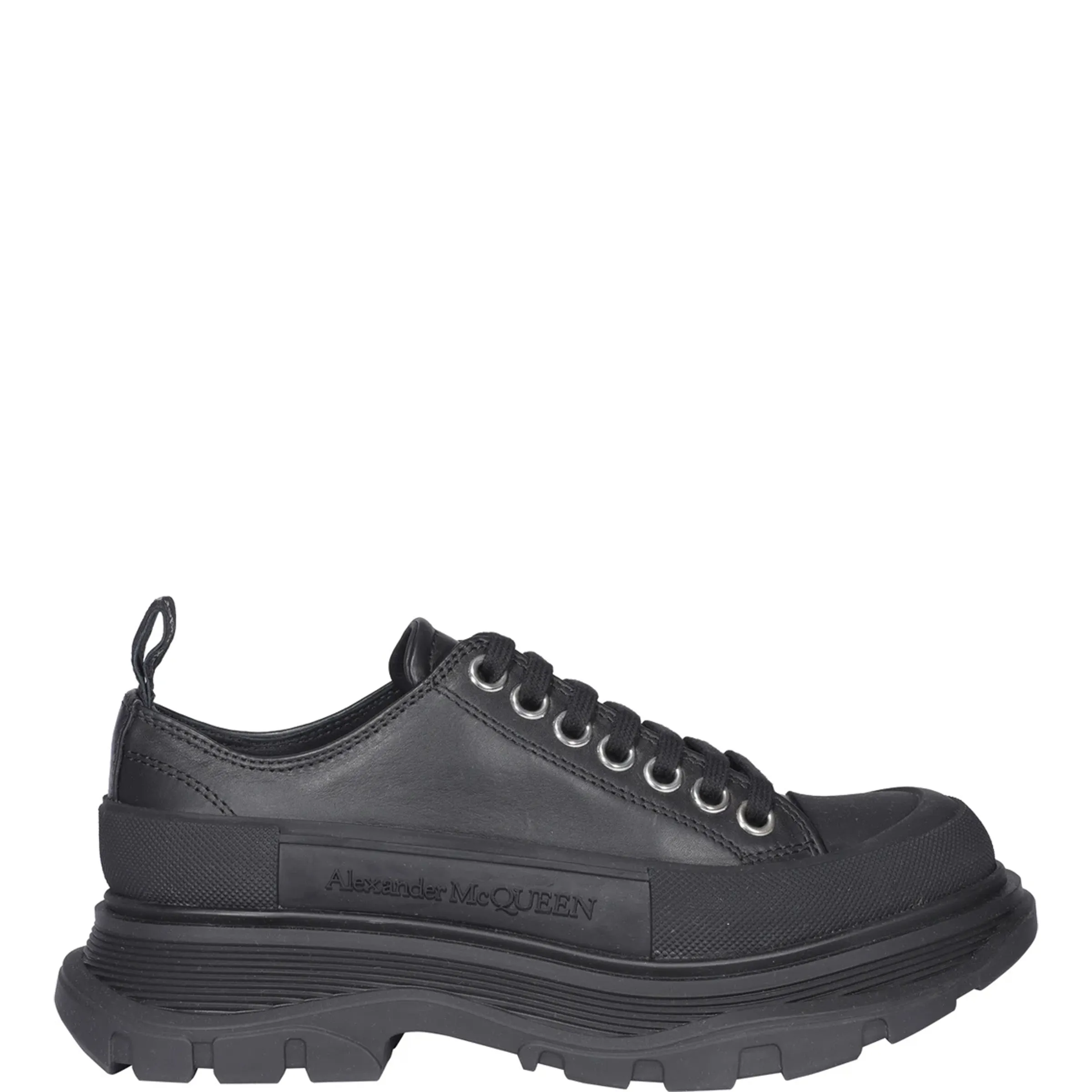 Tread Slick Leather Sneaker, Black