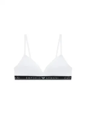 UNDERWEAR Overseas Station Season Big Chance 8 18 Women s Line Logo Band Triangle Bra White 271799