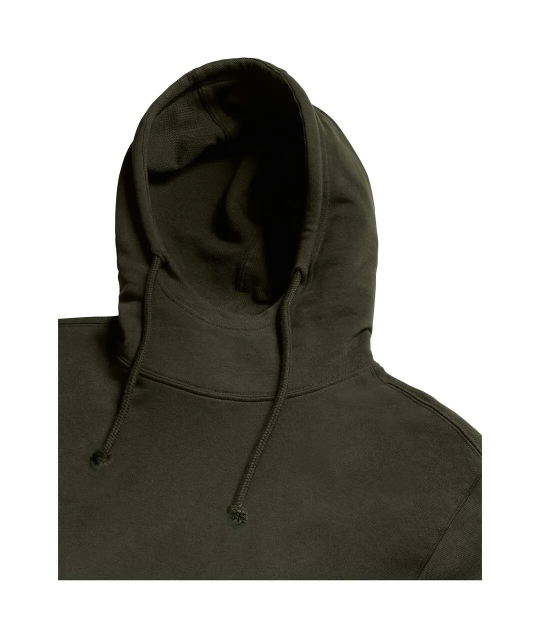 Unisex adult organic hoodie dark olive Russell