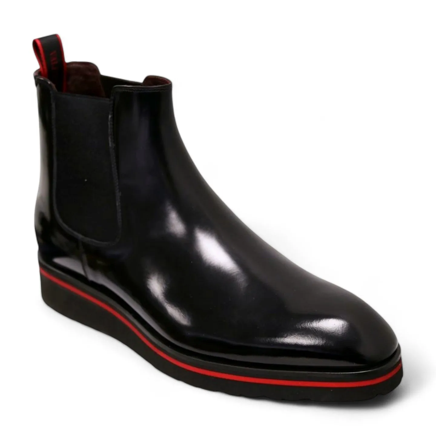 Valentino Dayton Men's Shoes Polished Calf-Skin Leather Chelsea Boots (VAL1011)