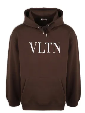 Valentino VLTN Logo Printed Drawstring Hoodie