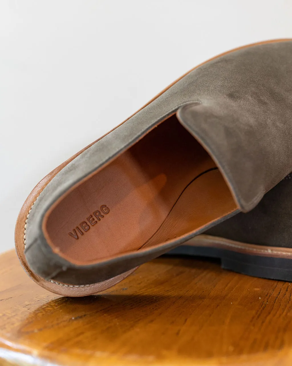 Viberg Slipper - Earth Janus Calf Suede