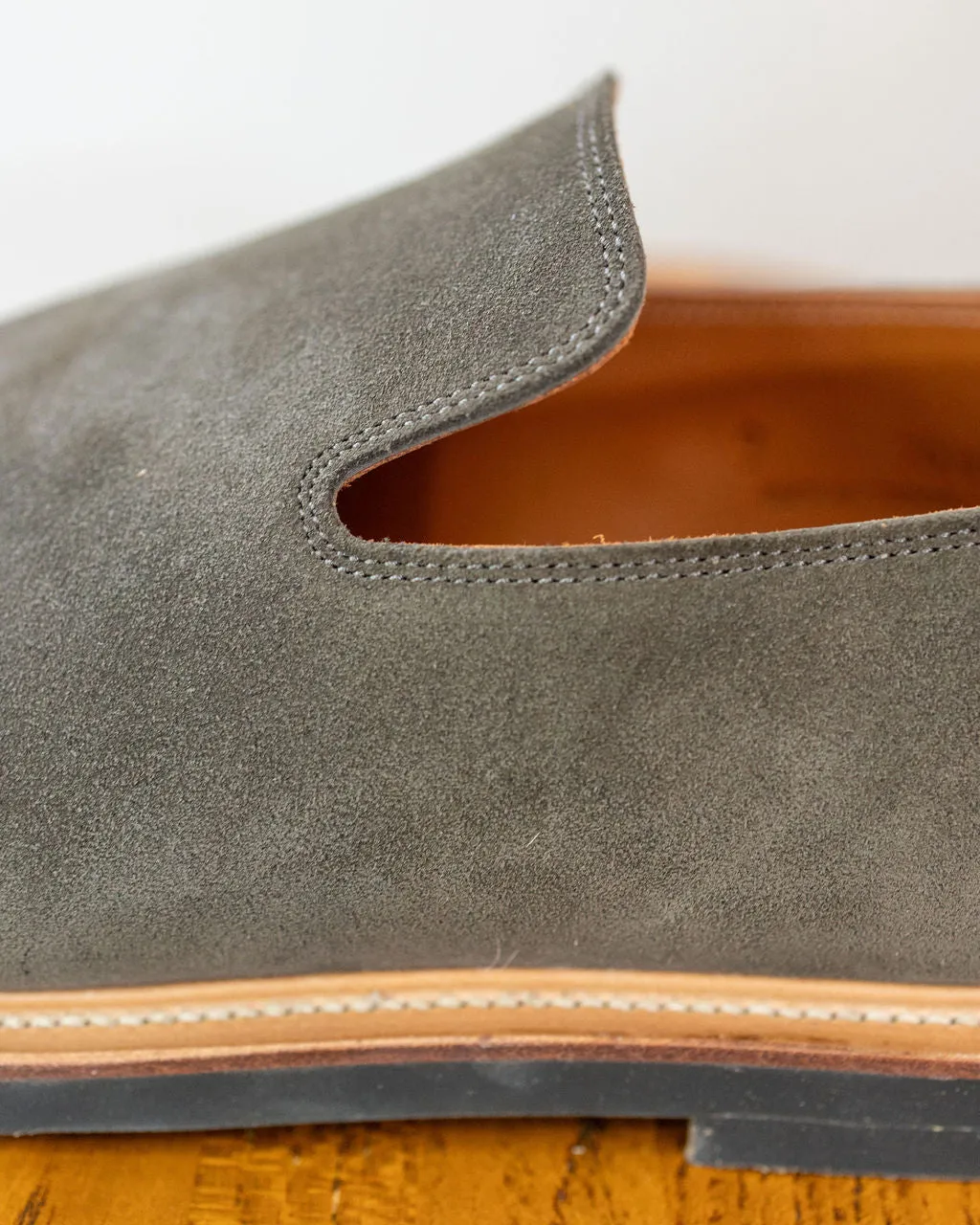 Viberg Slipper - Earth Janus Calf Suede