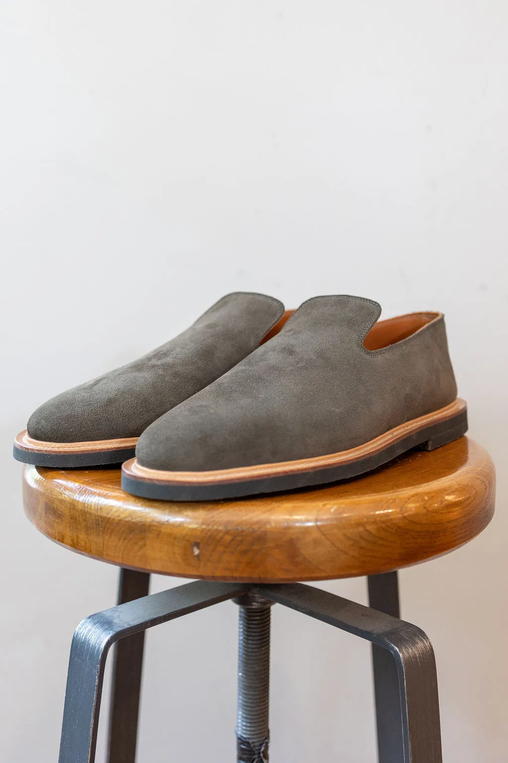 Viberg Slipper - Earth Janus Calf Suede