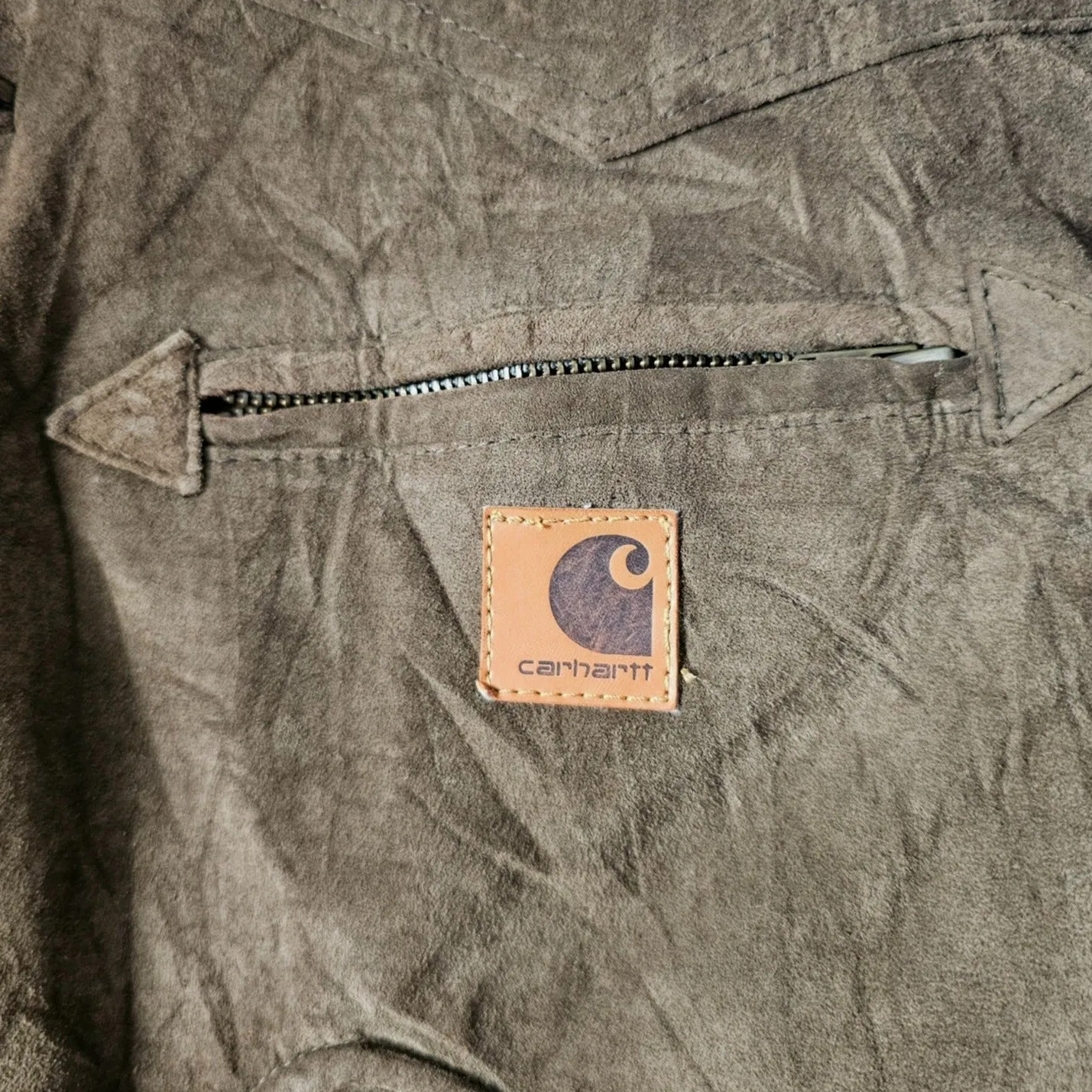 Vintage Carhartt suede worker jacket made in USA