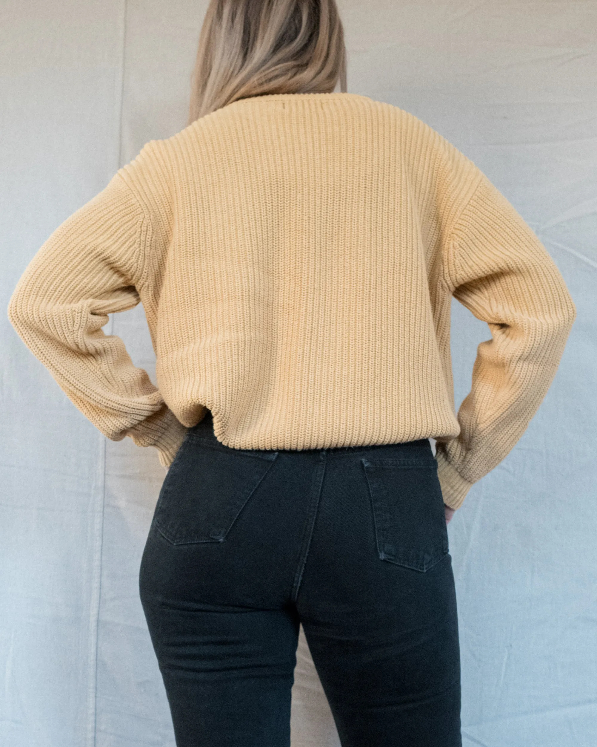 Vintage Chunky Knit Sweater (S/M)