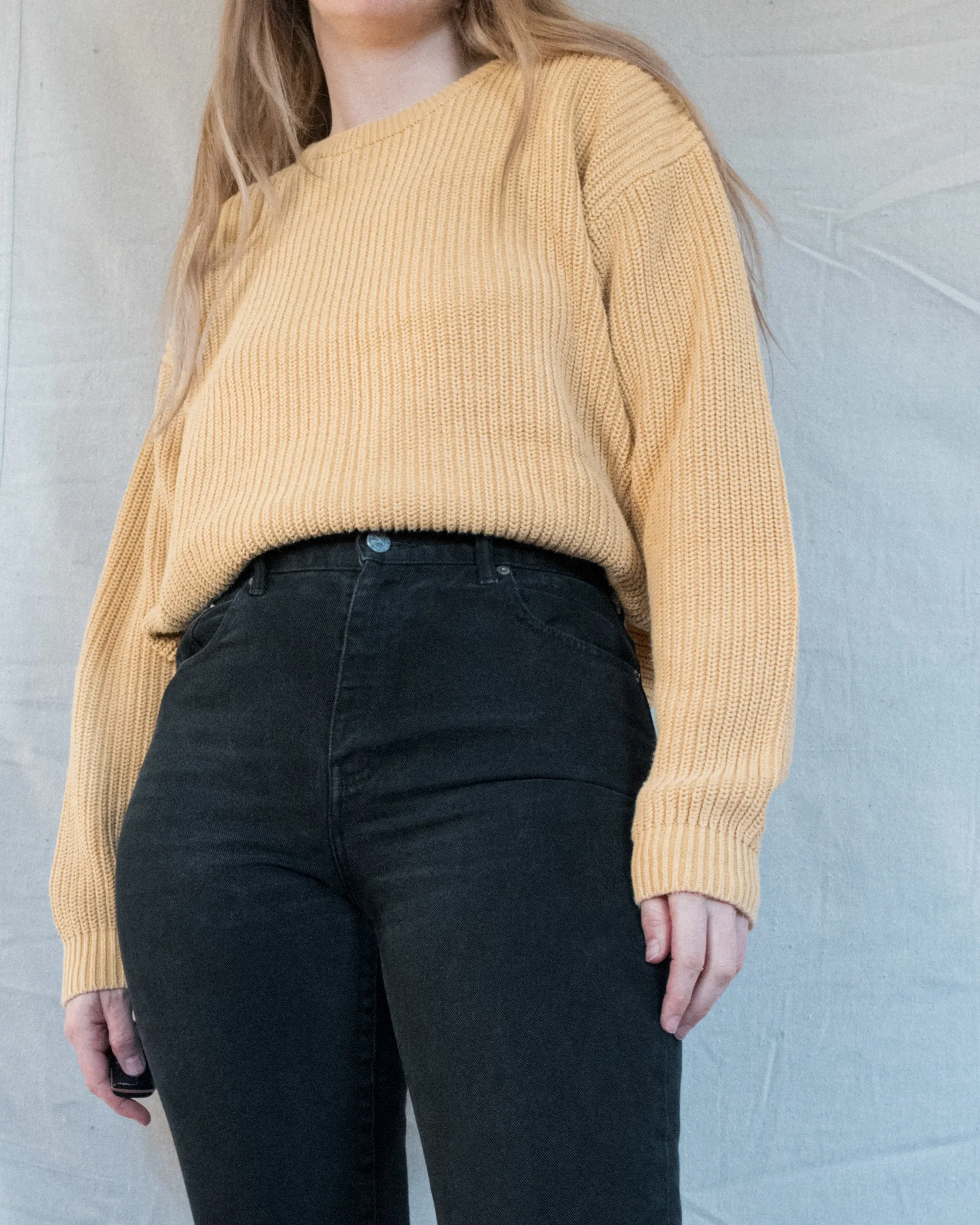 Vintage Chunky Knit Sweater (S/M)