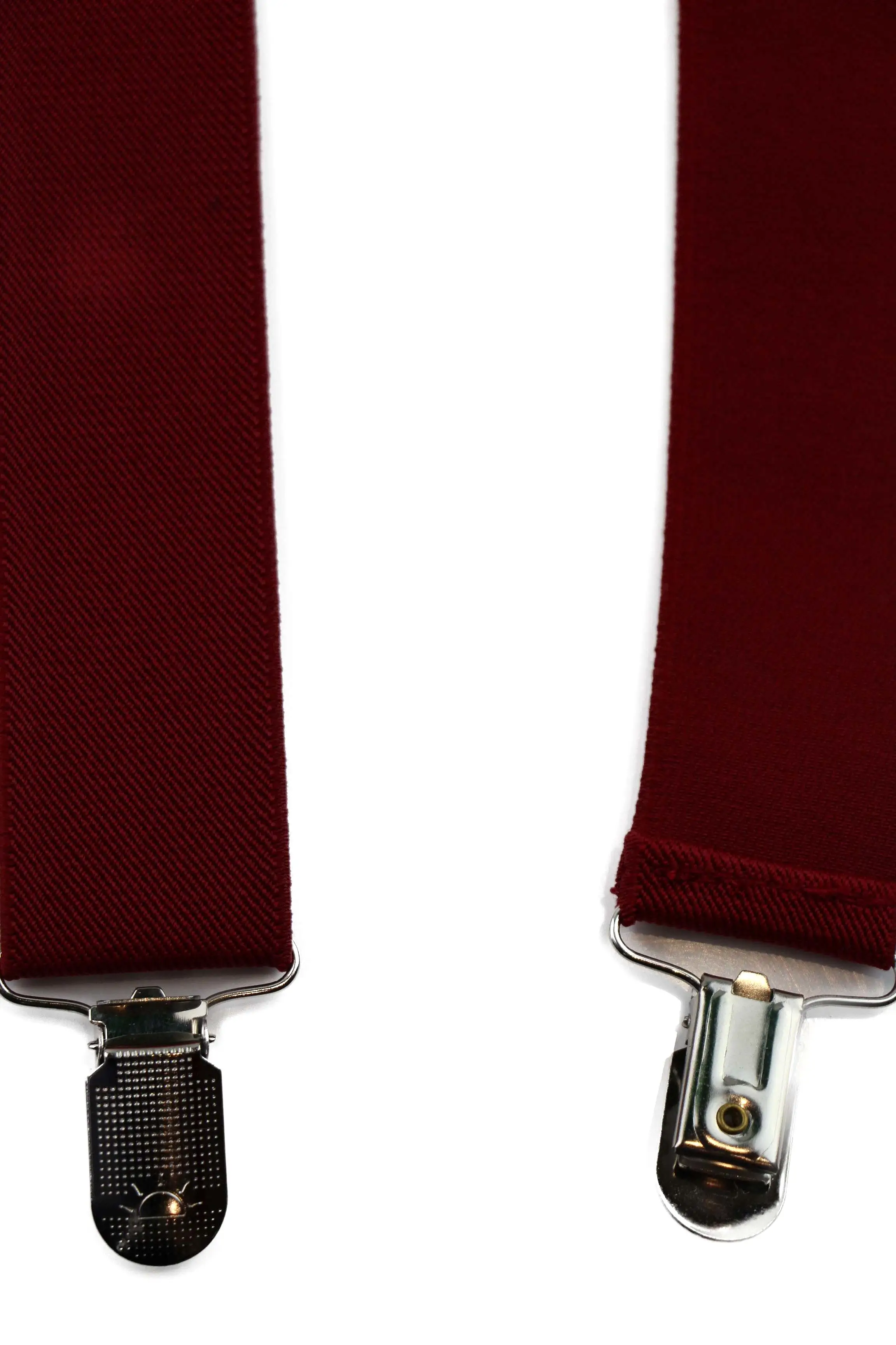 Wide Heavy Duty Adjustable 100cm Dark Red Adult Mens Suspenders