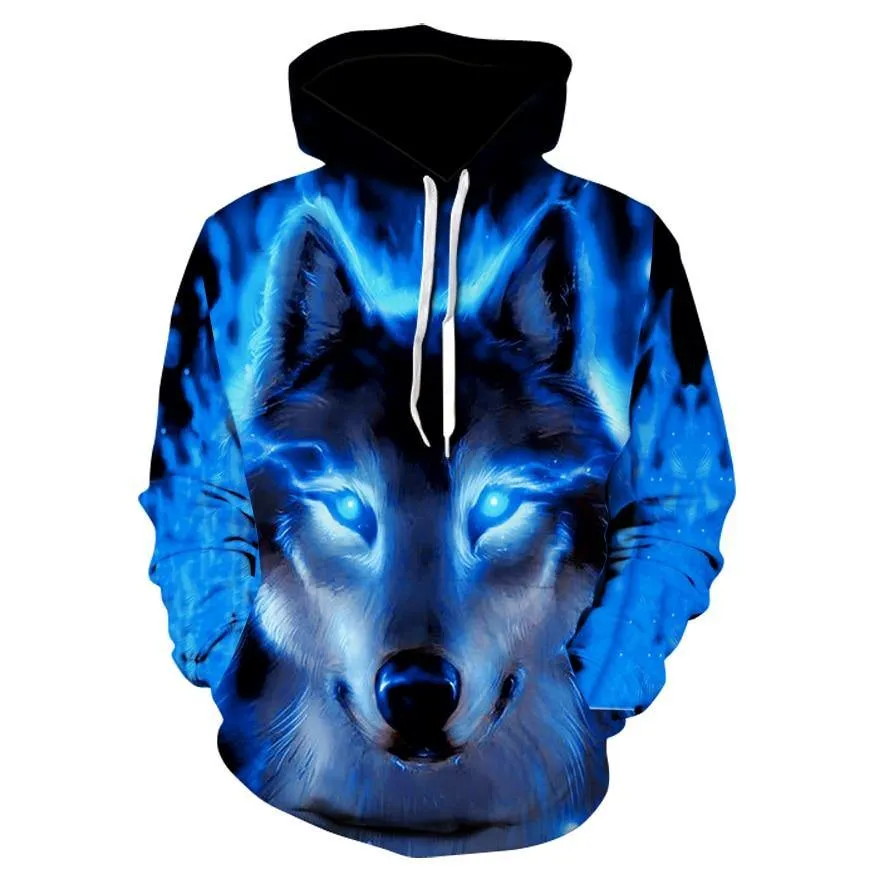 Wolf Animal 3D Printed Hooded Hoodie