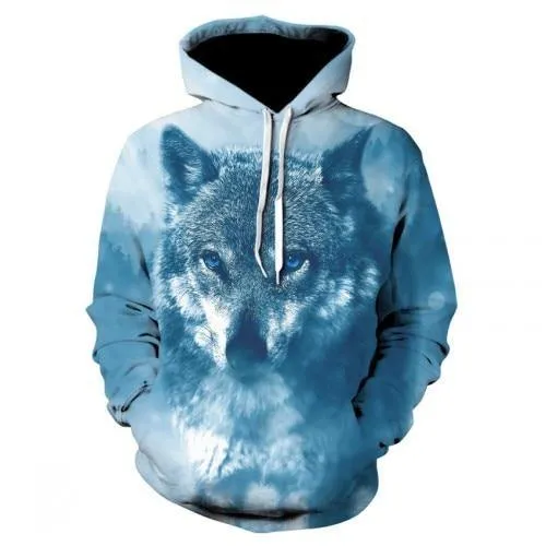 Wolf Animal 3D Printed Hooded Hoodie